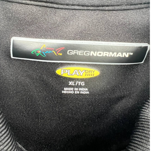 Greg Norman Men's Play Dry Polo Black/Gray Size XL - Picture 3 of 5